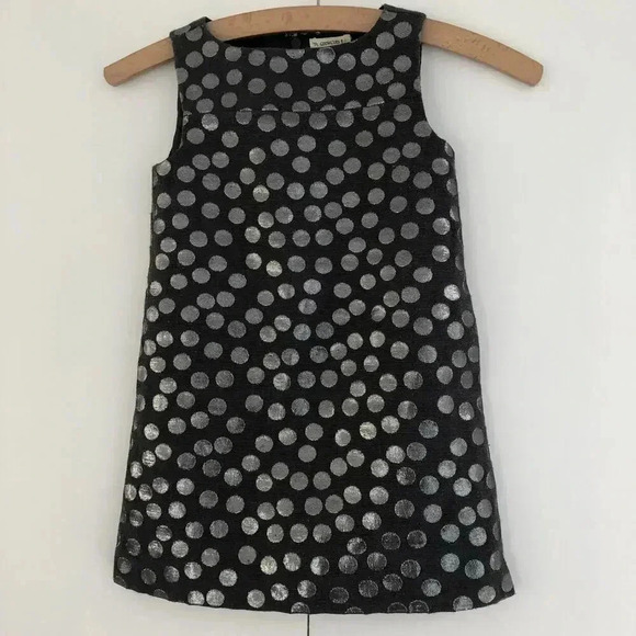 Crewcuts Metallic Jacquard Dotted Shift Dress - Picture 2 of 6